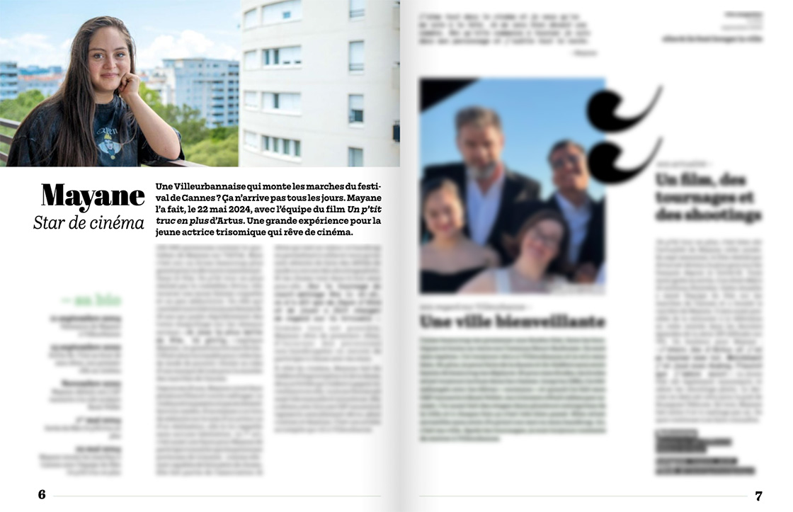 article presse photo mayane, comédienne du film d’artus un p’tit truc en plus