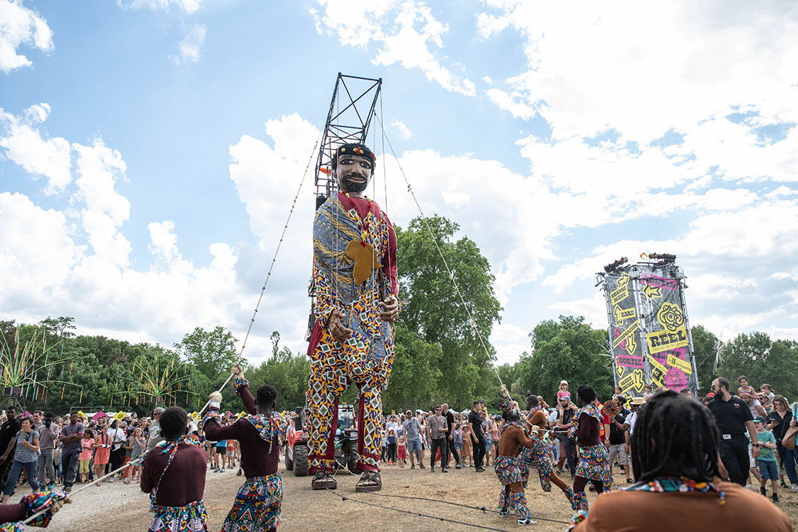 Festival Réel 2022 Villeurbanne Animations Tchangara  Ivoire Marionnette les Ateliers Frappaz