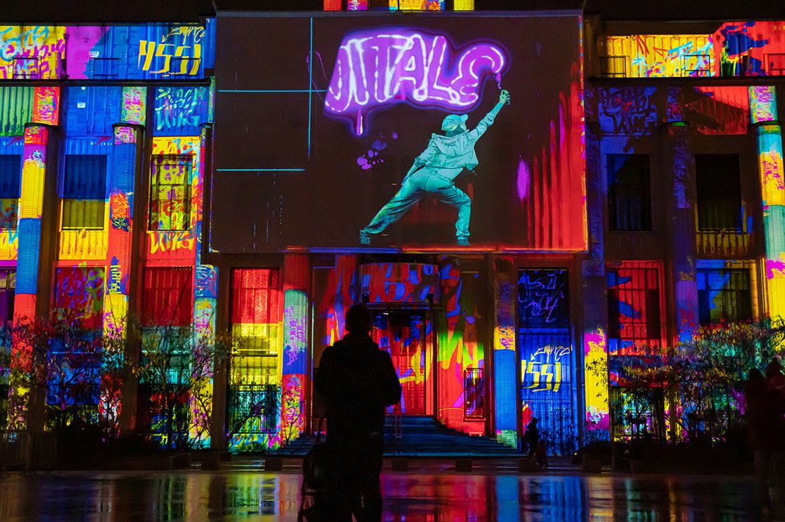 Spectacle Lumière Mapping Vidéo Vitale Villeurbanne Les Allumeurs de Rêves